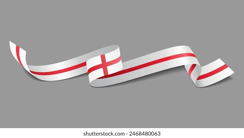 Fondo abstracto ondulado de la bandera inglesa. Ilustración vectorial.