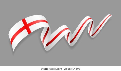 English flag wavy abstract background. Vector illustration.