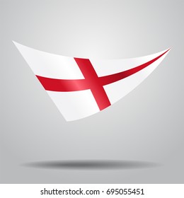 English flag wavy abstract background. Vector illustration.