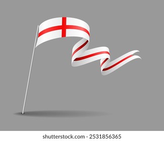 Diseño de fondo ondulado de bandera inglesa. Ilustración vectorial.