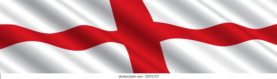 English Flag In The Wind