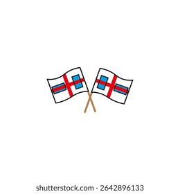 English flags crossed. National symbols display. Great Britain banner. Vector patriotic emblem.