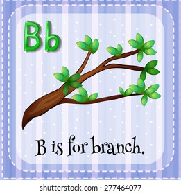 English flashcard letter B is for branch