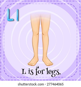 English flashcard letter L is for legs