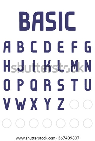 English font Part 1/4 complete Alphabet