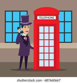English gentleman and culture cartoon illustration series.