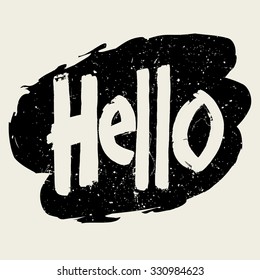 English Greeting. Hand written.
