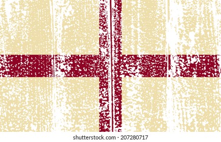 English grunge flag. Vector illustration. Grunge effect can be cleaned easily.