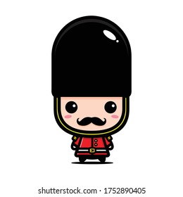 Diseño vectorial de caracteres de guardia inglesa