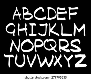 English Handwriting Alphabet Figures Vector Stock Vector (Royalty Free ...