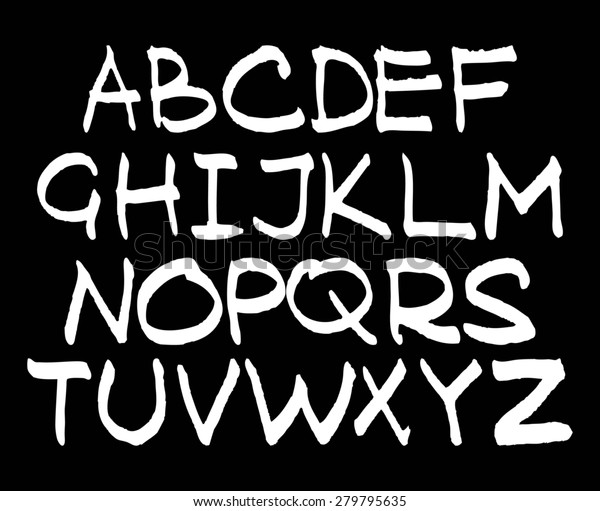 English Handwriting Alphabet Figures Vector Stock Vector (Royalty Free ...