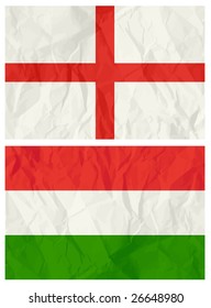 English and Hungary flag,vector illustration