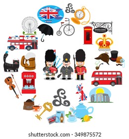 English icon set, symbol, England, UK, Europe