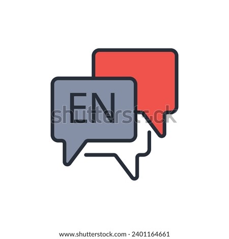 english icon. vector.Editable stroke.linear style sign for use web design,logo.Symbol illustration.