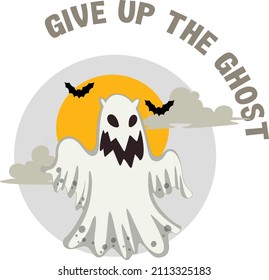 English idiom with picture description for give up the ghost illustration