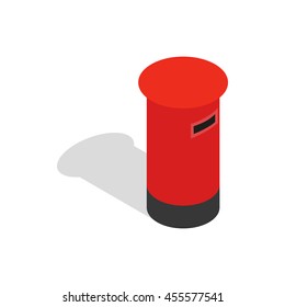 English inbox icon in isometric 3d style isolated on white background. Service symbol