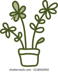 English Ivy, Illustration, Vector On A White Background.