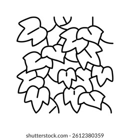 english ivy line icon vector. english ivy sign. isolated contour symbol black illustration