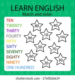 English For Kids / Learn Numbers Game Template