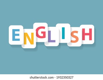 concepto de lenguaje inglés- ilustración vectorial