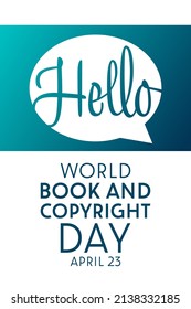 English Language Day. April 23. Vector illustration. Holiday poster