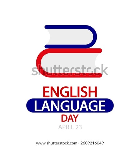 English language Day books, vector art illustration.
