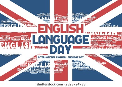 English language day concept template for background banner. Flat of england vector illustration