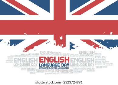 Plantilla de concepto del día en inglés para banner de fondo. Ilustración vectorial de la llanura de engala