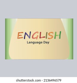 English language day design template