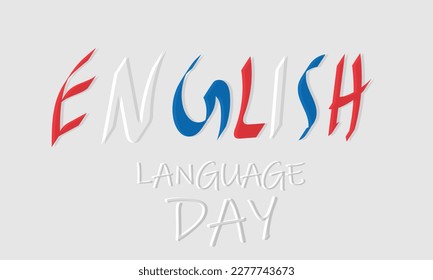 Día del Inglés. Plantilla para fondo, cartel, tarjeta, cartel 