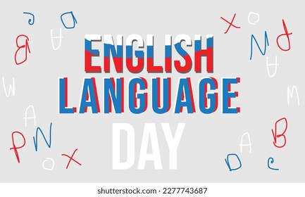 English Language Day. Template for background, banner, card, poster 