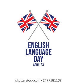 English Language Day vector design template good for celebration usage. English Language Day design. flat design. eps 10.
