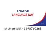 English Language Day. Vector illustration background.