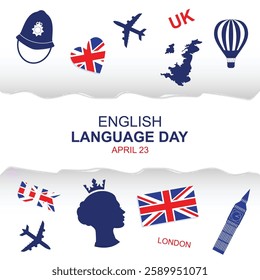 English Language Day vector illustration. 23 April
