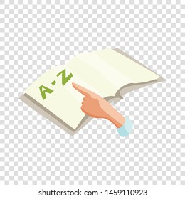 English language learning concept icon. Cartoon illustration of English language learning concept vector icon for web