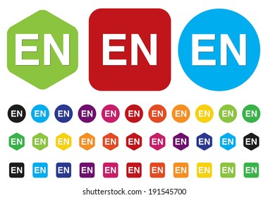 English language sign icon. EN translation symbol