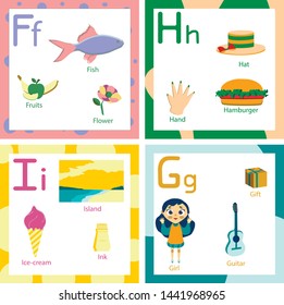 english learning letter set illustration writing 