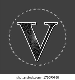 English letter V