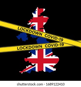 english lockdown. coronavirus. covid-19. vector illustration.