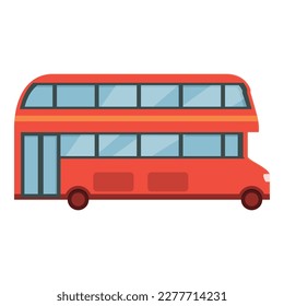 English london bus icon cartoon vector. Red tour. City british