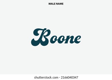 English Male Name Boone Bold Alphabetical Stock Vector (Royalty Free ...