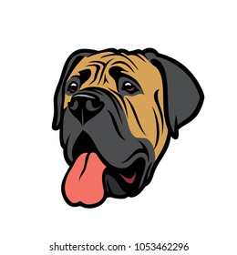 English Mastiff Dog - Isolated Vector Illustration