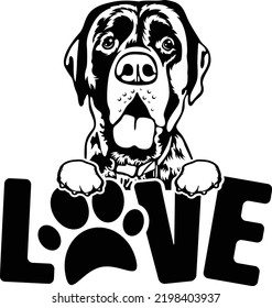 English mastiff dog owner pet lover EPS LOVE cute theme