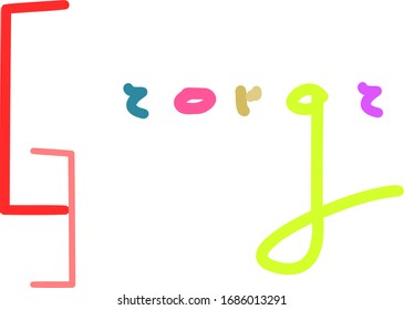 English name George using original typography