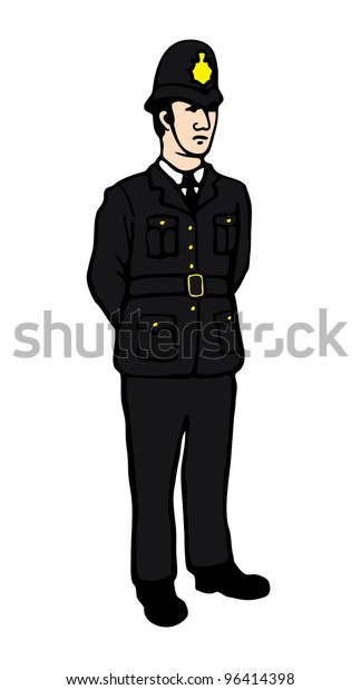 English Policeman Stock Vector (Royalty Free) 96414398 | Shutterstock