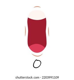 English pronunciation and speaking articulation concept. Creative mouth sync flat for web design. Cartoon talking mouths lips for character animation isolated vector illustration