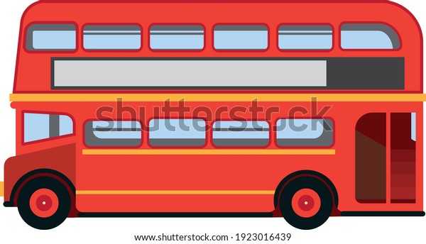 English Red Double Decker Bus Old Stock Vector (Royalty Free ...