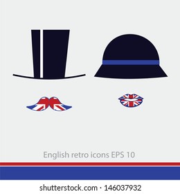 english retro icons