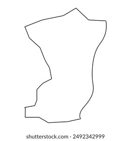 English River district map, administrative division of Seychelles. Vector illustration.