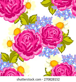 English Rose Abstract Elegant Seamless Pattern Stock Vector (Royalty ...